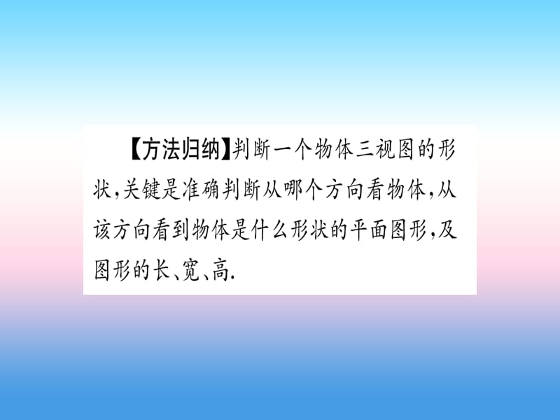 九年级数学下册三视图第1课时物体的三视图课堂导练课件（含2018中考真题）（新版）新人教版.pptx_第3页