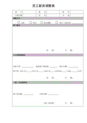 员工薪资调整表.doc