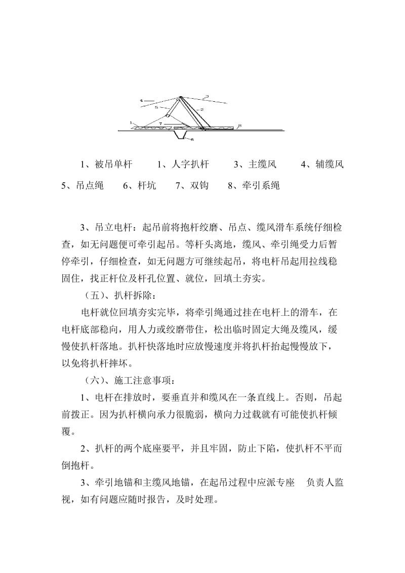 固定人字扒杆组立电杆作业指导书.doc_第3页