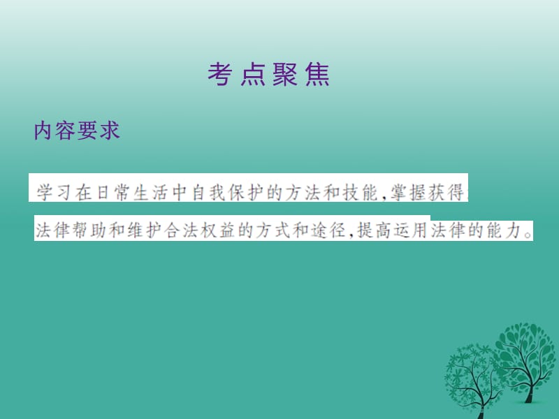 中考政治第二单元法律与秩序考点18依法维权复习课件.pptx_第1页