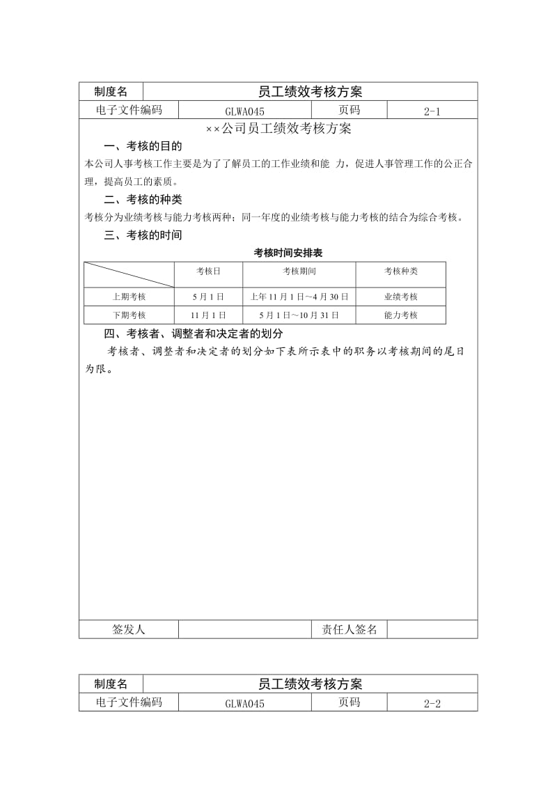 员工绩效考核方案word模板.doc_第1页