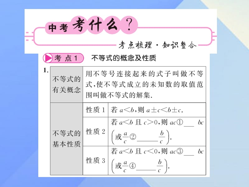 中考数学数与代数第2章方程（组）与一元一次不等式（组）第8节 一元一次不等式（组）课件.pptx_第1页