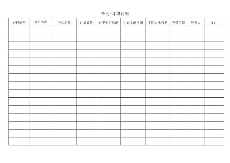 合同订单台帐.doc_第1页