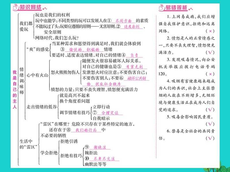 中考政治教材系统总复习七下第一单元我是自己的主人课件人民版.pptx_第1页