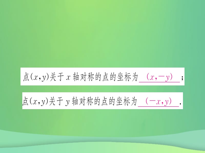 八年级数学 轴对称13.2画轴对称图形第2课时用坐标表示轴对称作业课件 新人教版.pptx_第1页