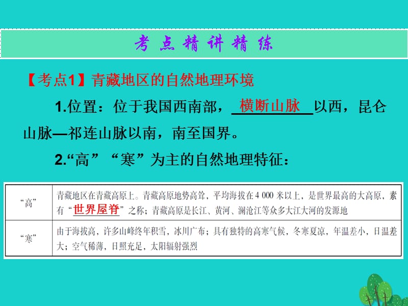 中考地理总复习中国地理（下）第九章青藏地区中国在世界中课件.pptx_第1页