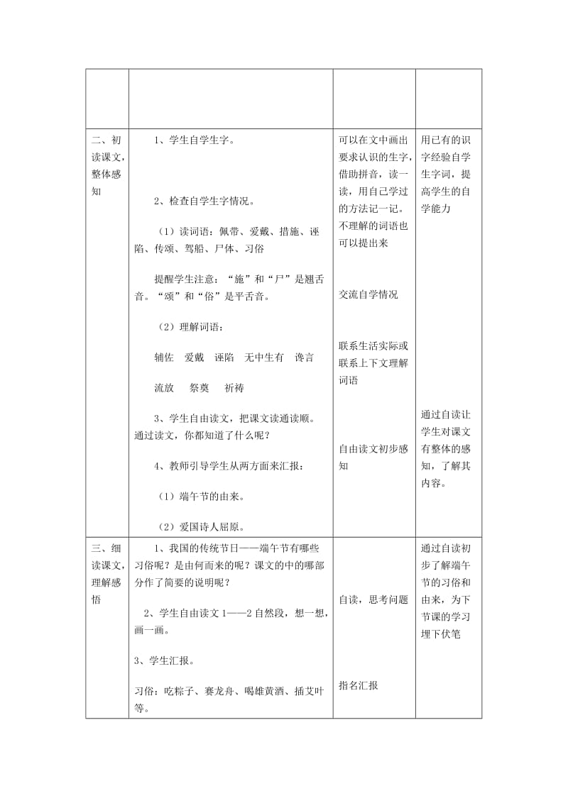 《端午节的由来》教学设计2-教学文档.doc_第2页