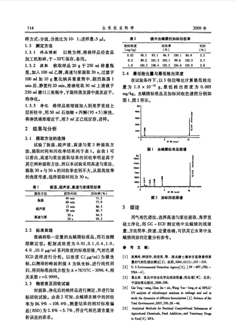 气相色谱法测定桃中虫螨腈残留量.pdf_第2页