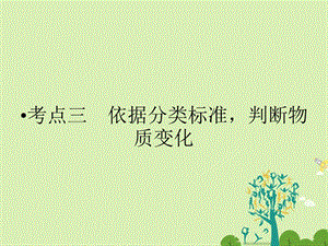 高考化学大二轮复习 第Ⅰ部分 专题突破一 屡考不衰的化学基本概念 第1讲 物质的组成、变化和分类 化学用语 考点3 依据分类标准，判断物质变化课件..ppt