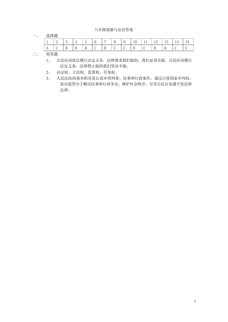 黑龙江省哈尔滨市双城区新兴中学2017_2018学年八年级道德与法治下学期第二次月考期中试题扫描版新.wps_第3页