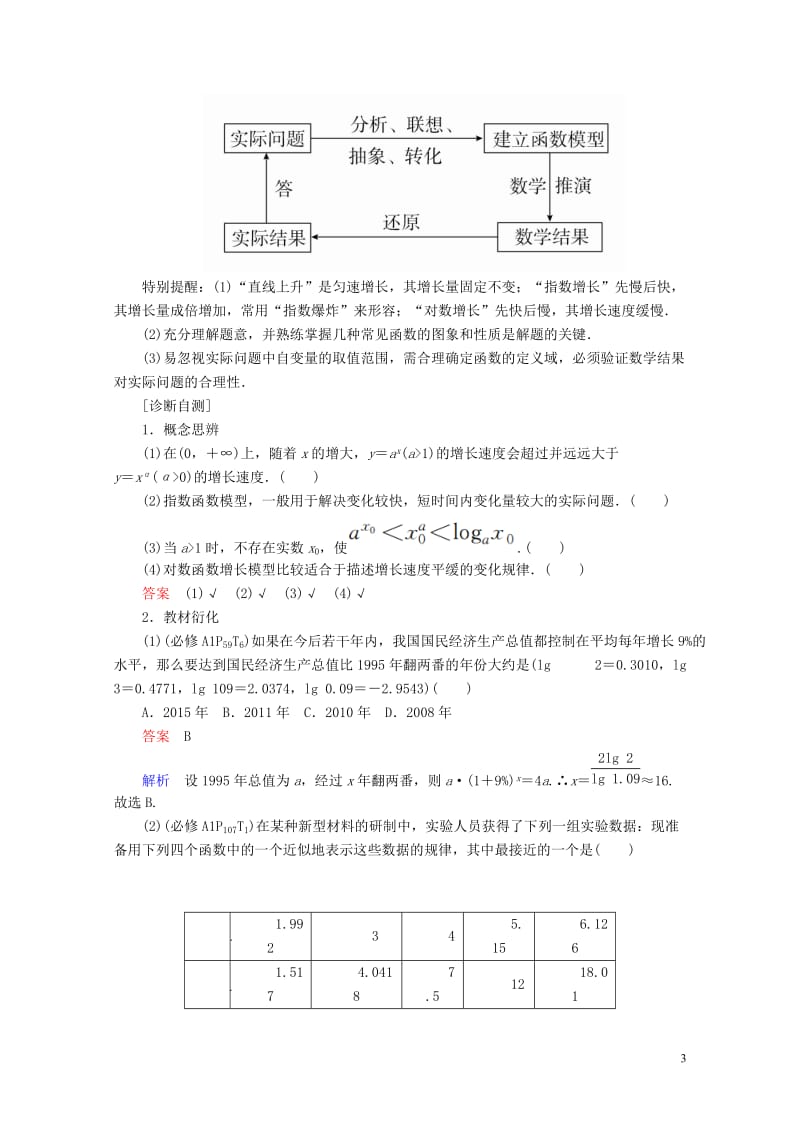 2019版高考数学一轮复习第2章函数导数及其应用2.9函数模型及其应用学案理201805212154.doc_第3页