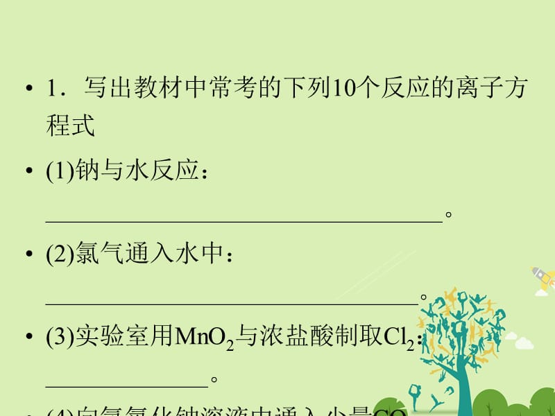 高考化学大二轮复习 第Ⅰ部分 专题突破一 屡考不衰的化学基本概念 第3讲 离子反应 考点2 离子方程式的书写与正误判断-谨记规则、关注细节课件..ppt_第3页