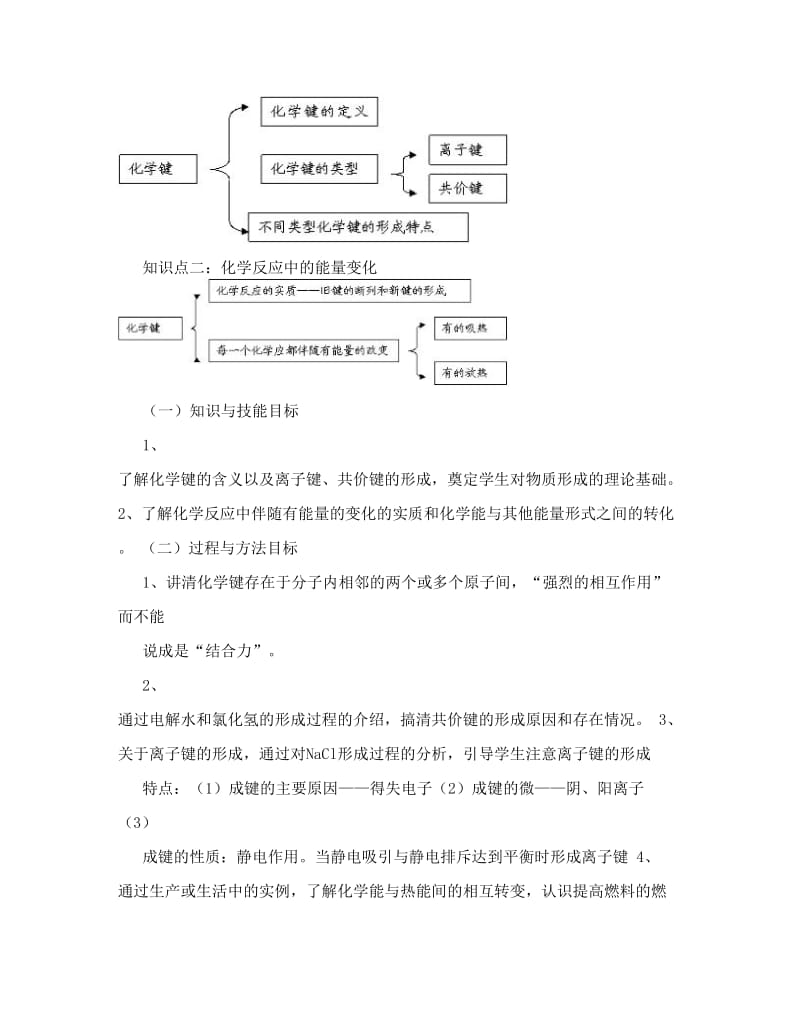 最新教材+化学必修一(鲁科版)+化学反应与能量：第一节+化学键与化学反应优秀名师资料.doc_第2页