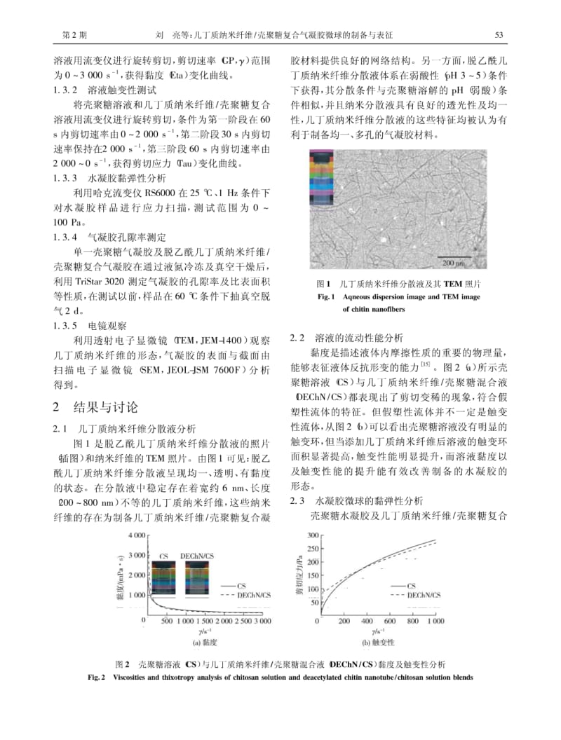 几丁质纳米纤维／壳聚糖复合气凝胶微球的制备与表征.pdf_第3页