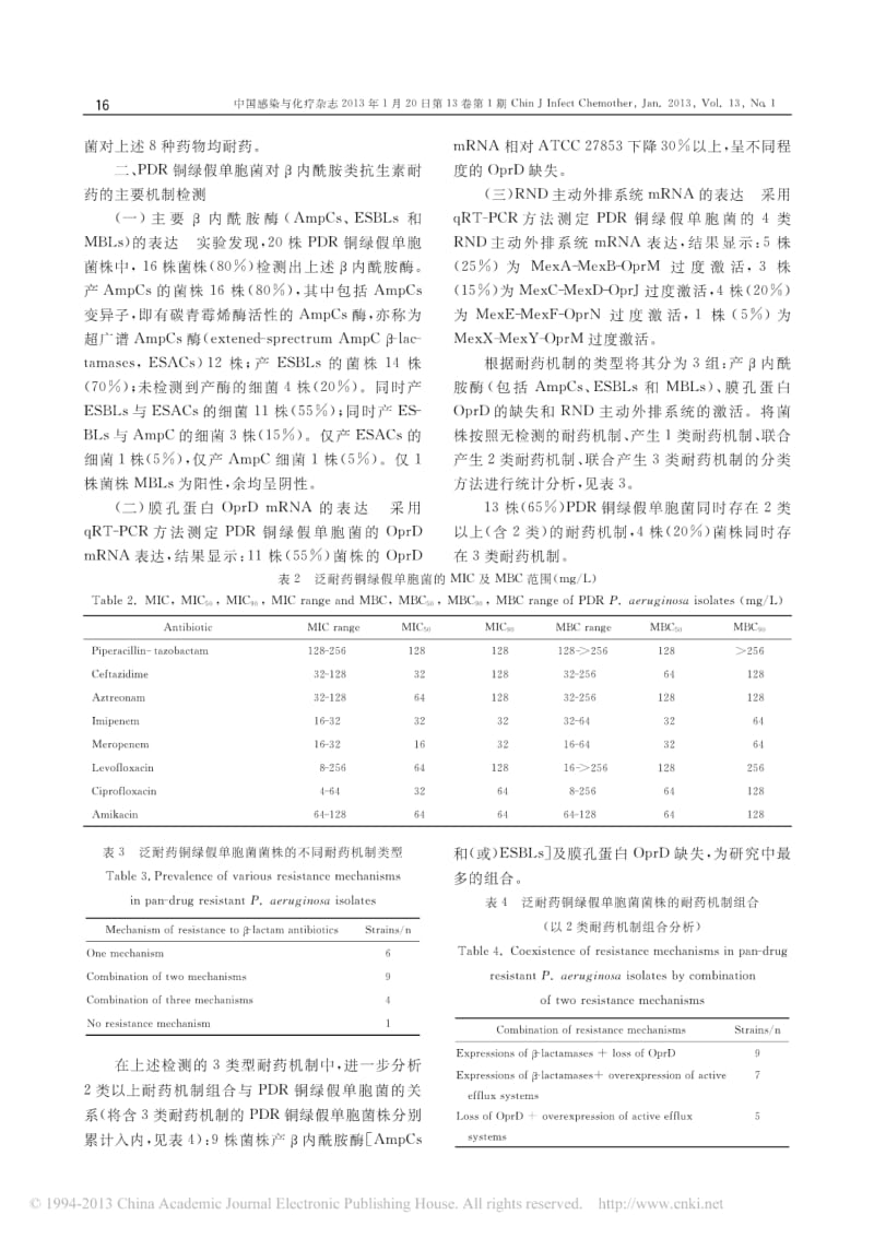 泛耐药铜绿假单胞菌对β内酰胺类抗生素的耐药机制研究.pdf_第3页