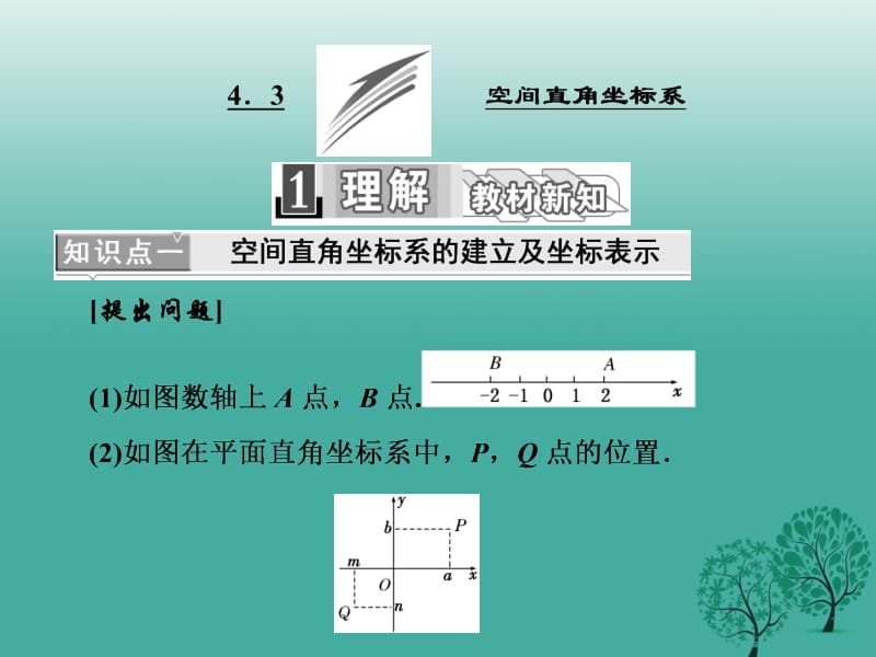 高中数学 4_3 空间直角坐标系课件 新人教A版必修2..ppt_第1页