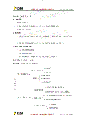 七年级下政治第三课《走向自立人生》教案-教学文档.doc