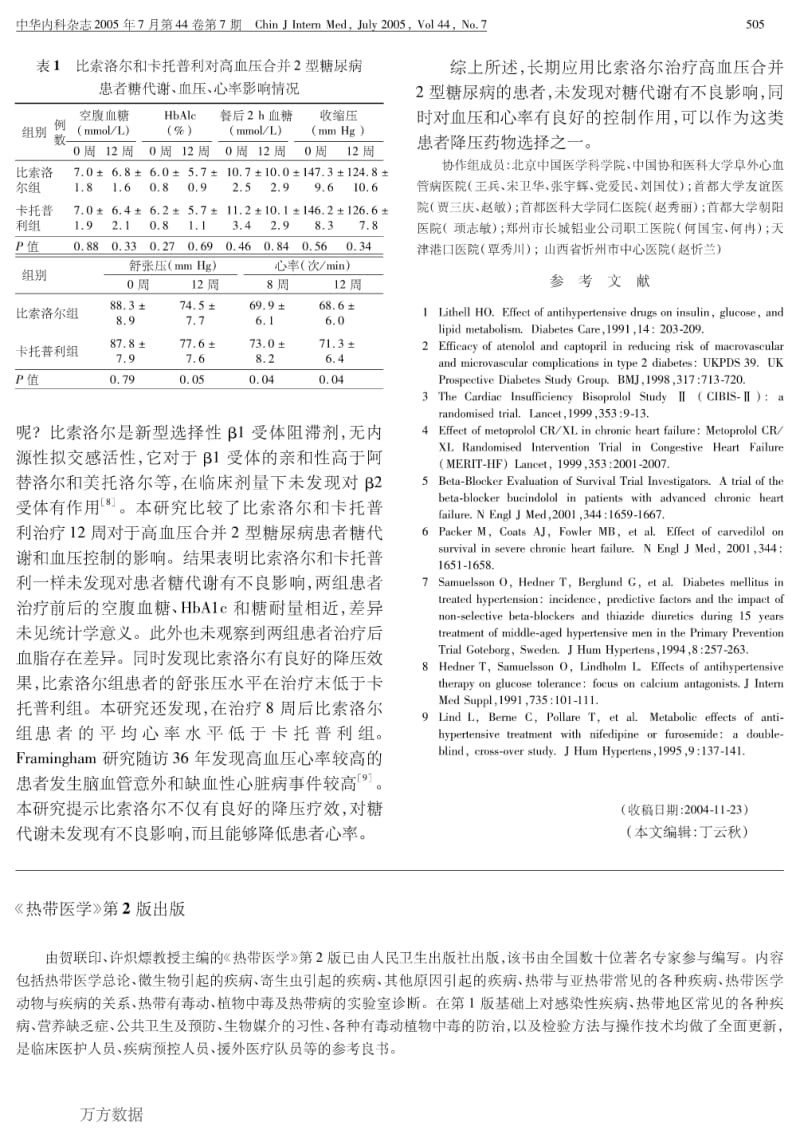 国产比索洛尔对高血压2型糖尿病患者糖代谢的影响.pdf_第3页