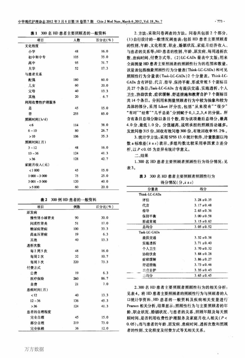 长期透析患者主要照顾者照顾性行为现状的调查.pdf_第2页