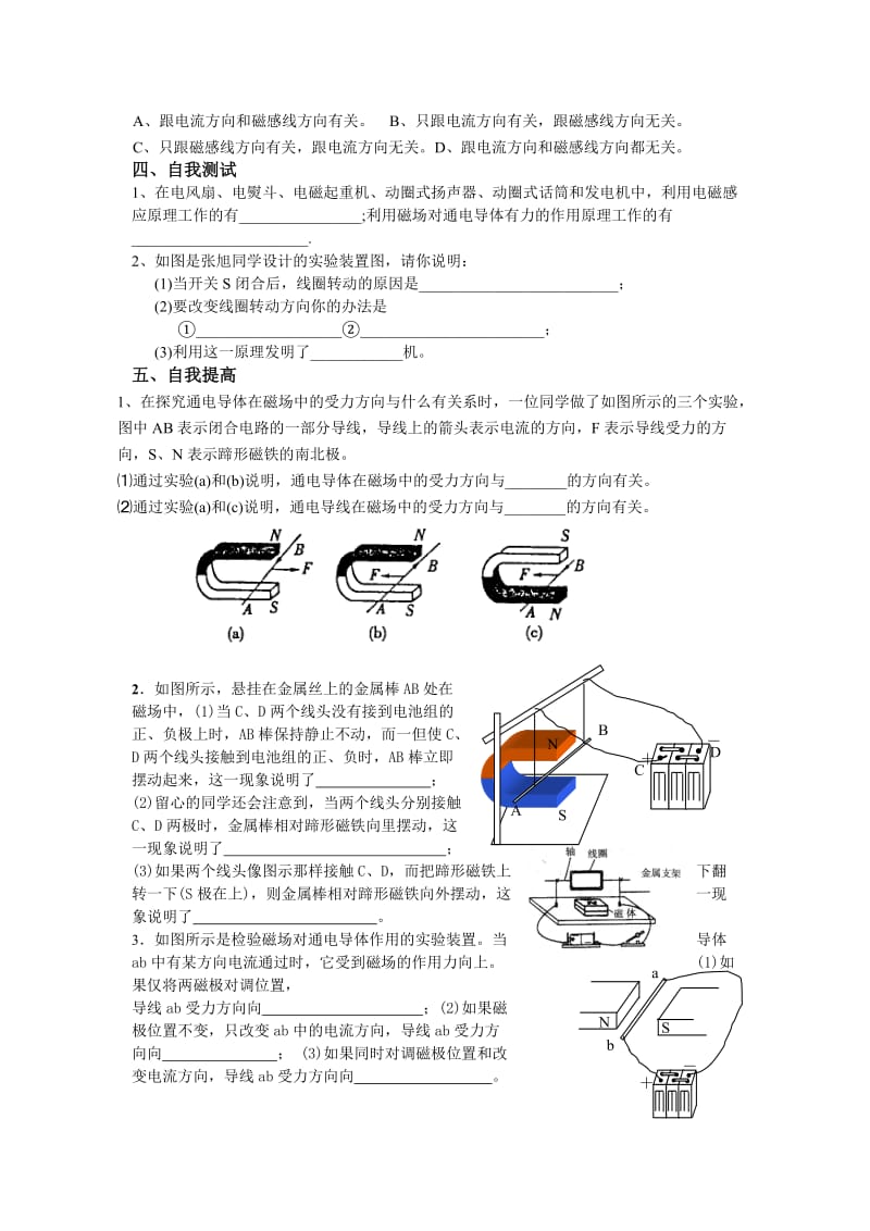 《电动机》《发电机》导学案-教学文档.doc_第2页