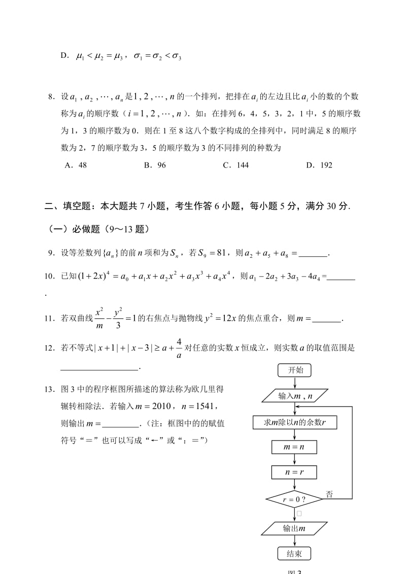 最新深圳市高三年级第一次调研考试数学（理优秀名师资料.doc_第3页