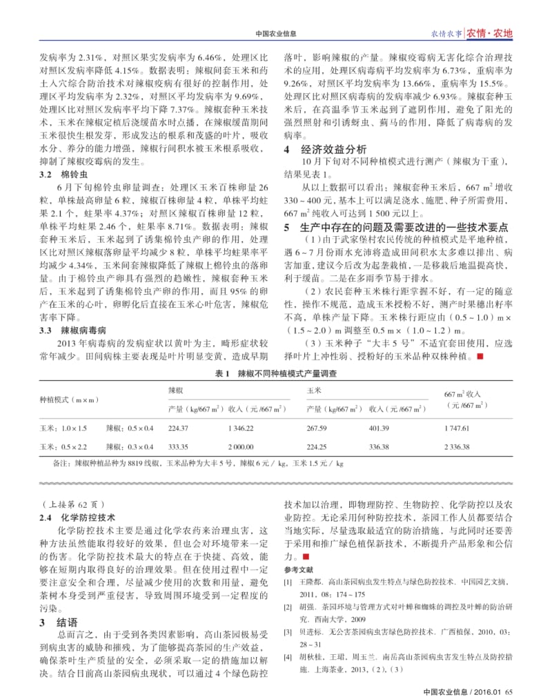 高山茶园病虫害发生特点及其绿色防控技术.pdf_第2页