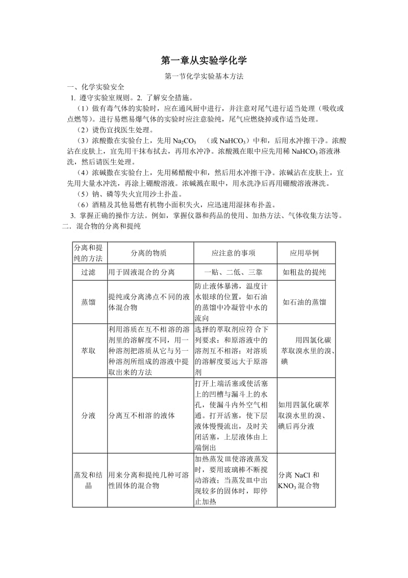 最新高一化学必修1知识点总结优秀名师资料.doc_第1页