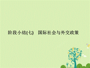 高考政治二轮复习 第一篇 精练概讲专题 政治生活 阶段小结（七）国际社会与外交政策课件（必修2）1..ppt