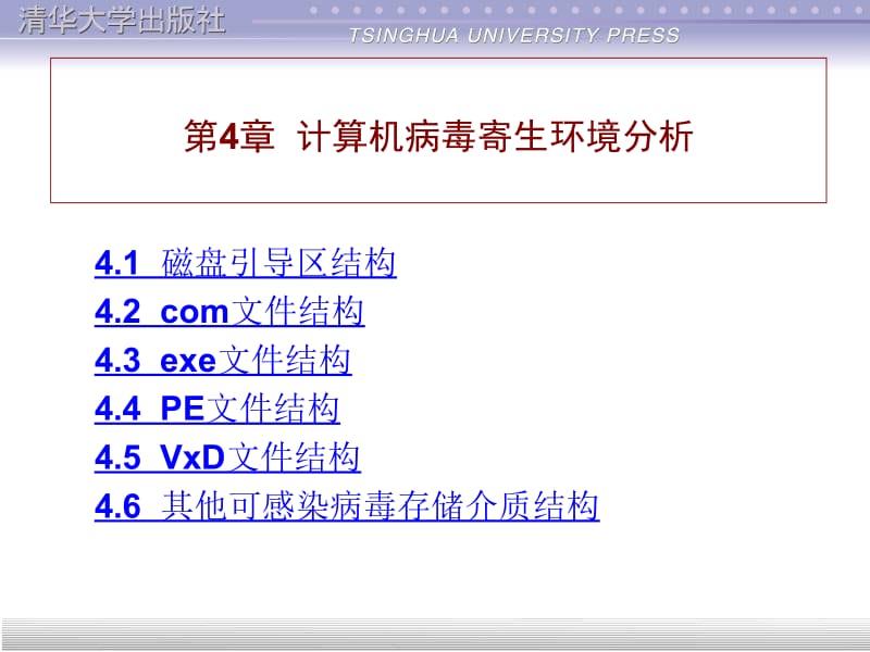 第4章计算机病毒寄生环境分析名师编辑PPT课件.ppt_第1页