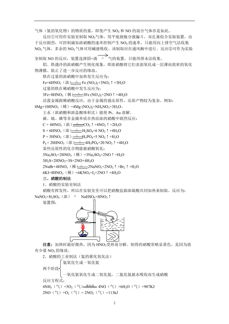 最新高考化学58个考点精讲_考点25_硝酸优秀名师资料.doc_第2页