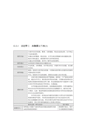 最新12.3.1 课题学习 从数据谈节水(1)名师精心制作资料.doc