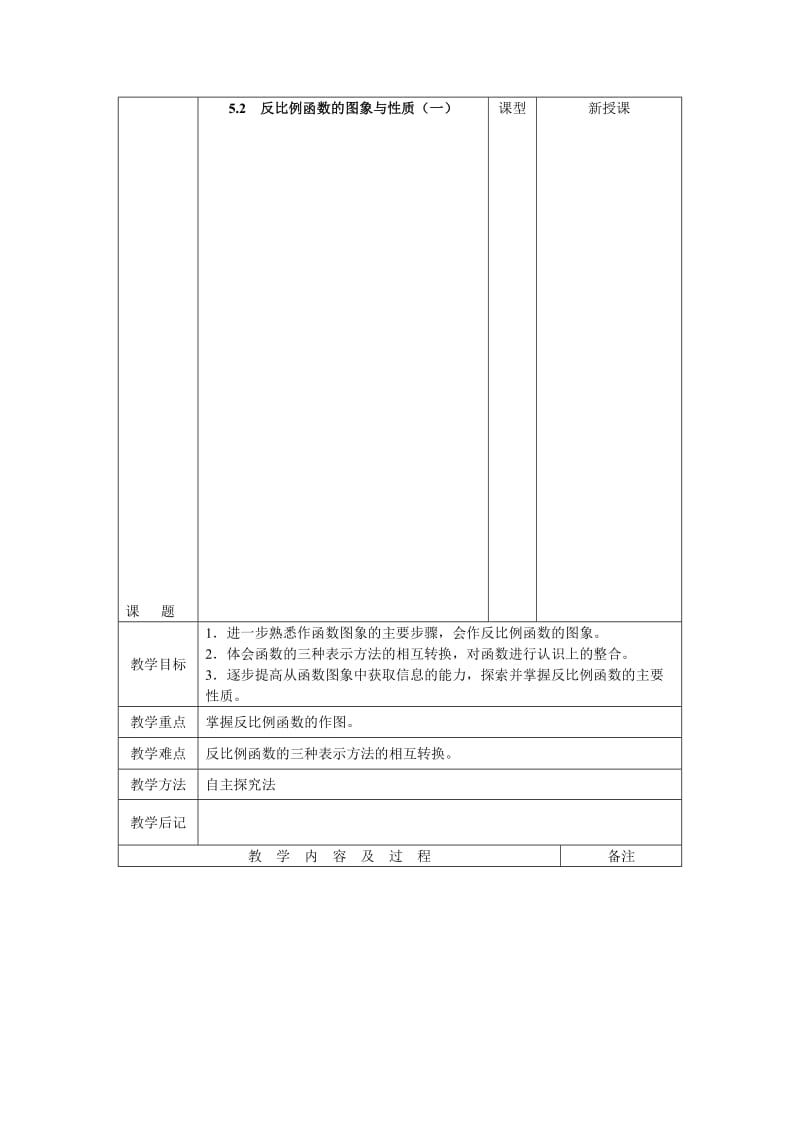 最新5.2 反比例函数的图象与性质1名师精心制作资料.doc_第1页