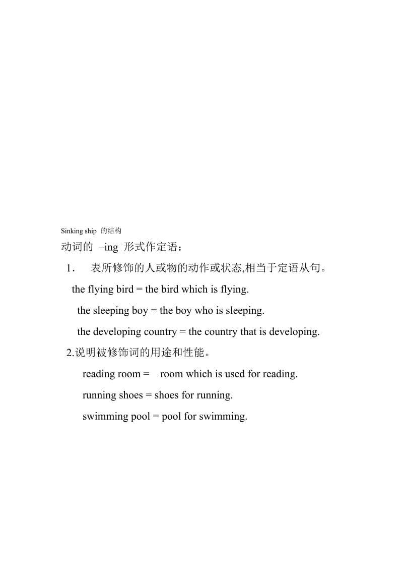 最新Sinking ship 的结构名师精心制作资料.doc_第1页