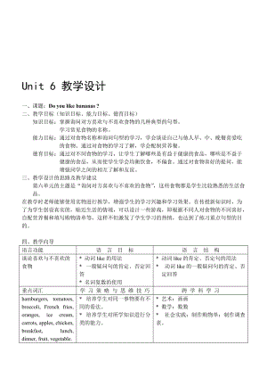 最新unit 6 教案1名师精心制作资料.doc