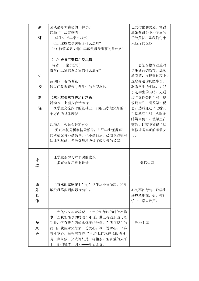 最新《难报三春晖》教学设计名师精心制作资料.doc_第2页