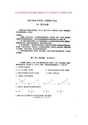 山东省淄博市沂源县2017_2018学年六年级数学下学期期中试题扫描版鲁教版五四制201805171.wps