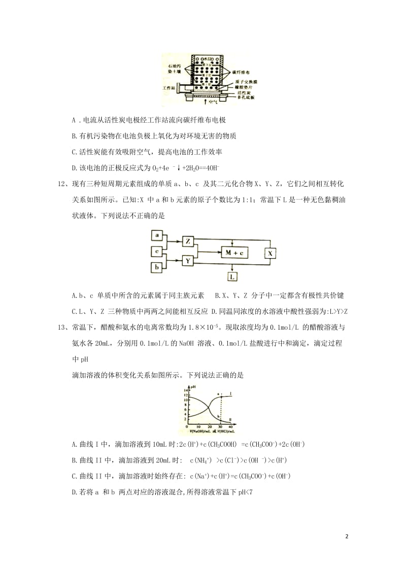 湖南省衡阳市2018届高三理综化学部分下学期第三次联考试题201805171502.doc_第2页