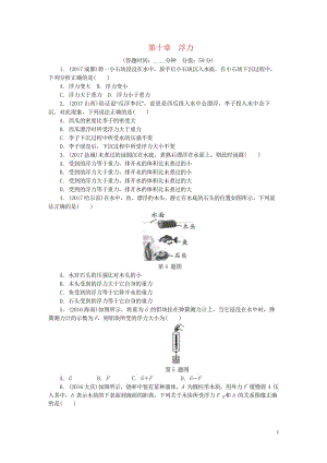 2018年中考物理基础过关复习集训第十章浮力练习册新人教版20180502256.wps