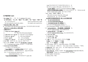 最新新目标九年级英语总复习资料名师精心制作教学资料.doc