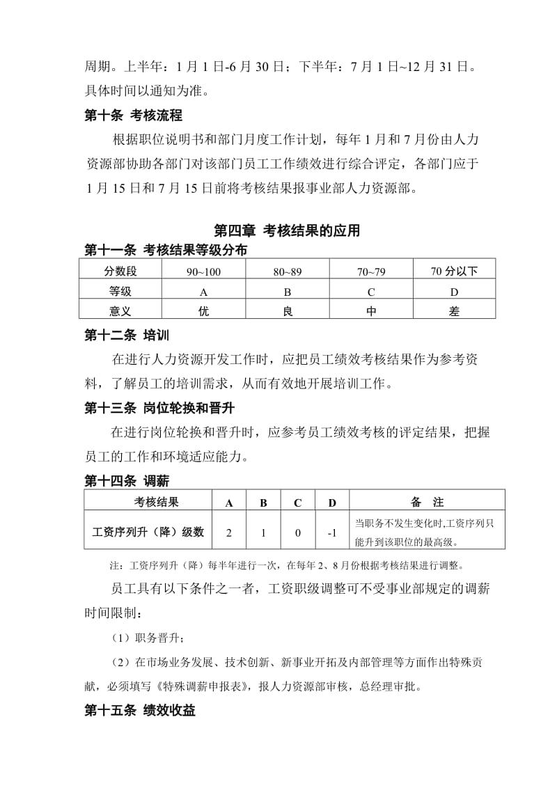 最新员工绩效考核办法名师精心制作教学资料.doc_第3页