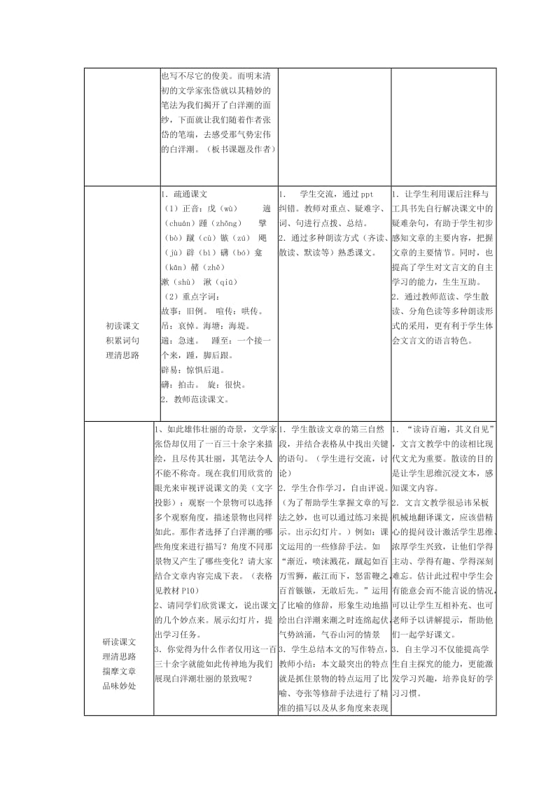 最新沪教版八下《白洋潮》教案2名师精心制作教学资料.doc_第2页