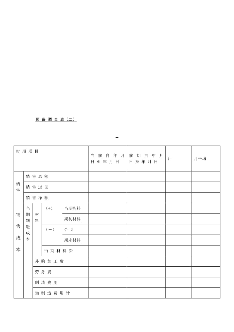 最新预 备 调 查 表（二）名师精心制作教学资料.doc_第2页