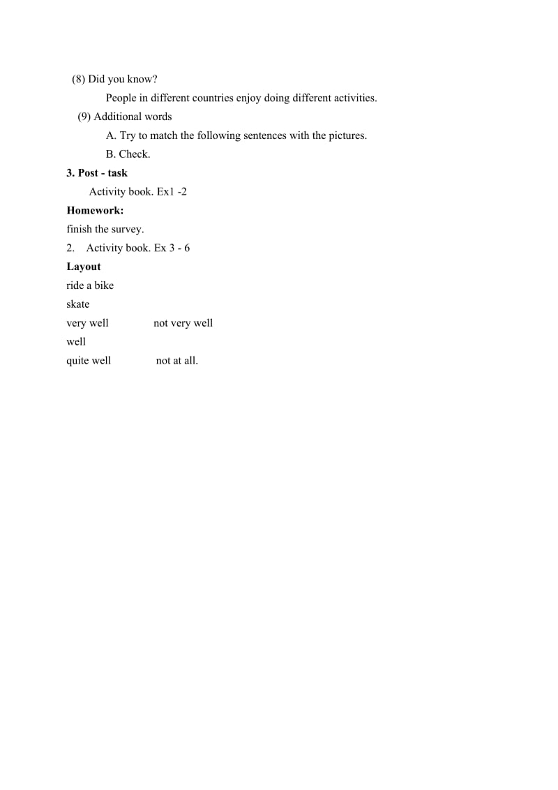 最新（广州版）五年级英语上册教案 Module 2 Unit 6(1)名师精心制作教学资料.doc_第2页