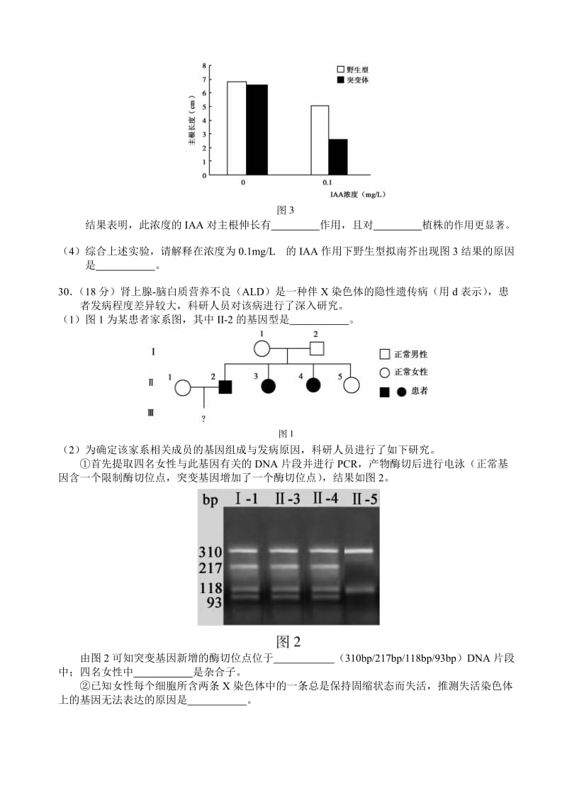 最新北京市朝阳区2017届高三二模考试理综生物试卷(有答案).doc_第3页