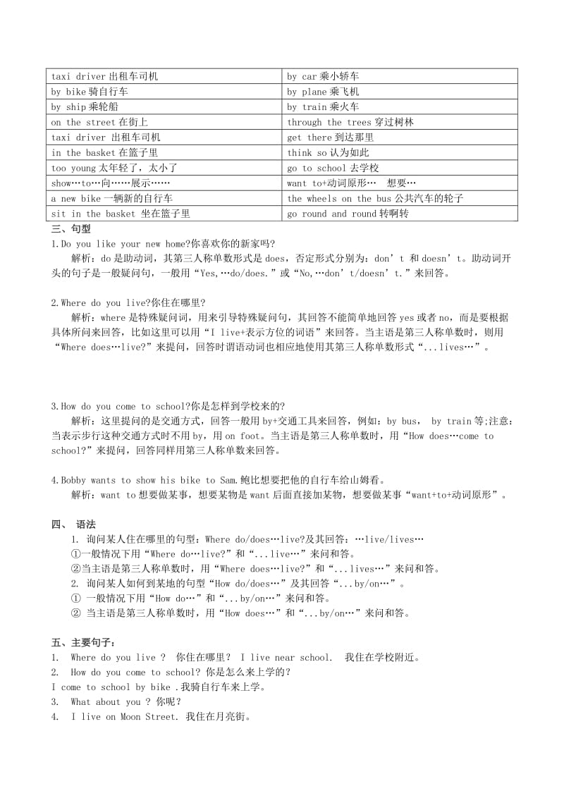 新译林小学英语5B全册知识点梳理名师制作精品教学资料.doc_第3页