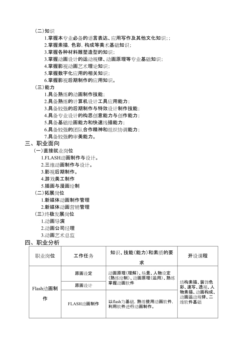 高等职业教育影视动画专业人才培养方案合集.doc_第3页