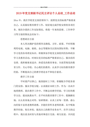 2019年党支部副书记民主评议个人总结_工作总结.doc