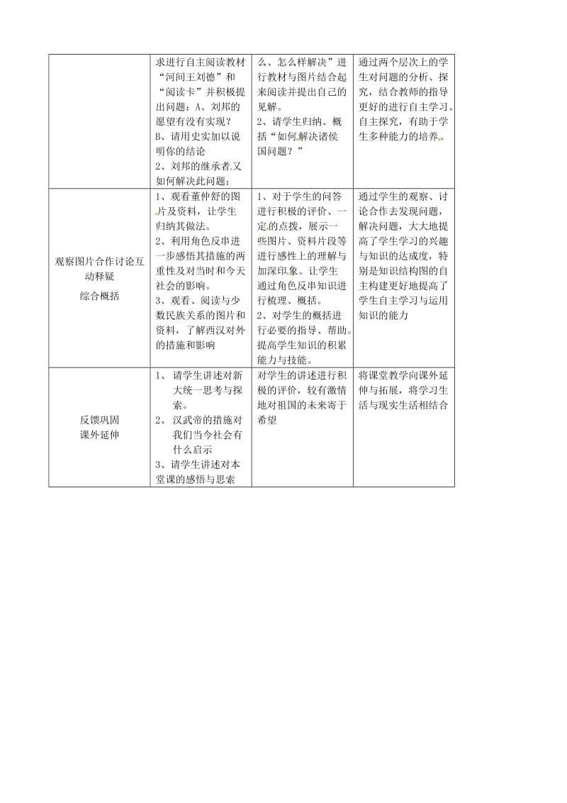 浙江省瑞安市塘下镇新华中学八年级历史与社会上册 第四单元 第二课 汉唐盛世（第1课时）教案 （人教版）合集.doc_第2页