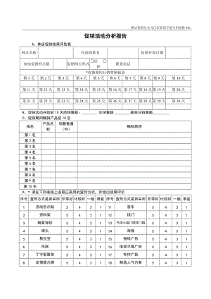 促销活动评估表（表格模板、doc格式）.doc