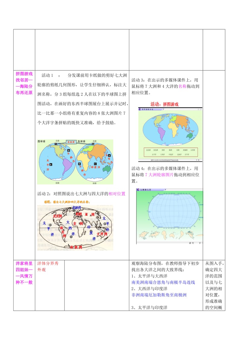 七年级地理上册第三章第一节 海陆分布（第2课时）教学案2（无解答）.docx_第2页